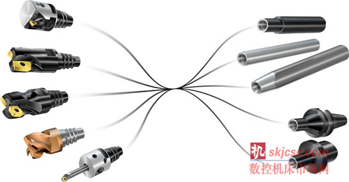 靈活(huó)性更高的新切削頭、新刀具以及帶可換頭式接口的整(zhěng)體式刀柄 靈活性更高的新切削頭、新刀具以及帶可換頭式接口的整體式刀柄