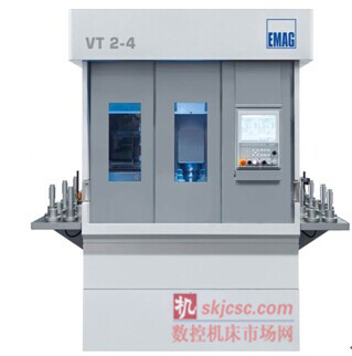 圖5:四軸 VT 2-4 倒立式軸類件加工車床可加工最大直徑為 100 mm,長度為 400 mm 的工件 圖5:四軸 VT 2-4 倒立(lì)式軸類件加工車(chē)床可加工最大直徑為 100 mm,長度為 400 mm 的工件
